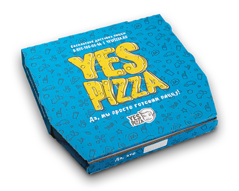 Цветная коробка пиццы
